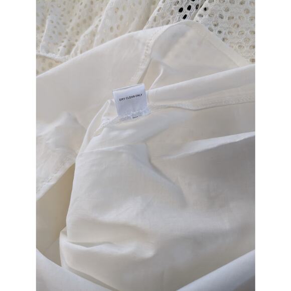 White Eyelet Off The Shoulder Dress by Central Park West Size Large - Picture 9 of 10